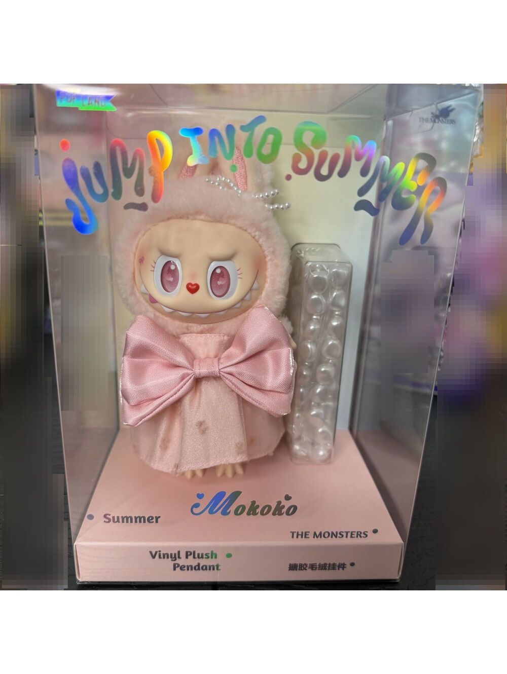 POP MART The Monsters Labubu Mokoko Jump Into Summer Vinyl Plush 100%